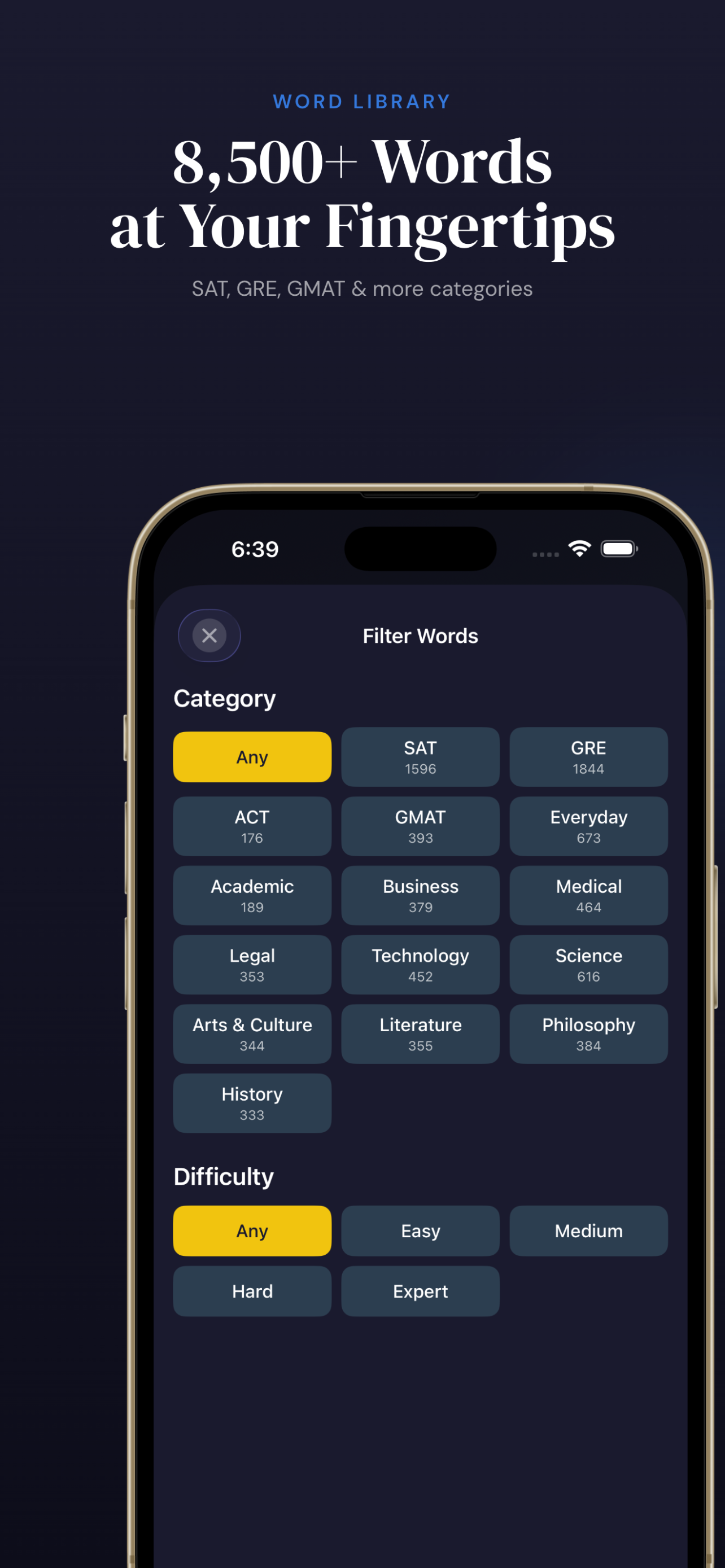 VocabDuel Word Library